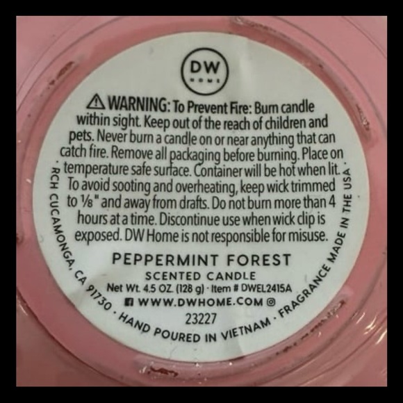 ⚡️DW Home "PEPPERMINT FOREST" Candle - Picture 4 of 4